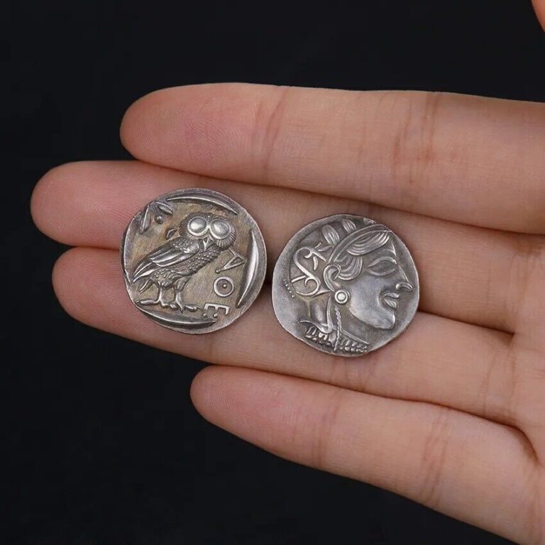 Read more about the article Ancient Greece Commemorative Silver Plated Coin Athenian Owl Tetradrachm