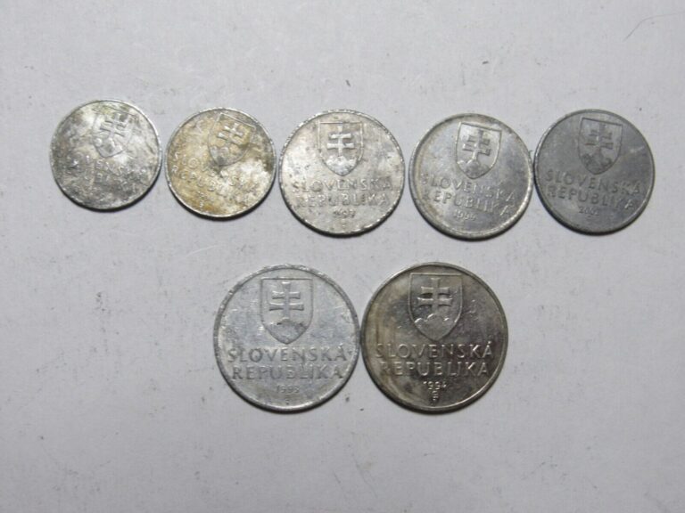 Read more about the article Lot of 7 Different Old Slovakia Coins – 1993 to 2002 – Circulated