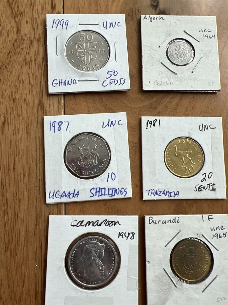 Read more about the article Lot African Country Coins 1948-99 BU Uncirculated Burundi Tanzania Camaroon ++