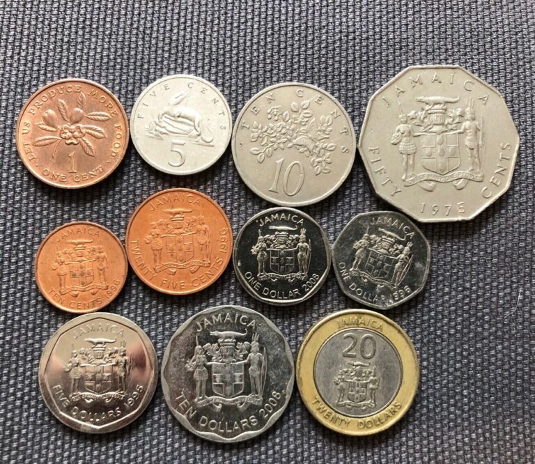 Read more about the article Jamaica 🇯🇲 Lot Of 11  World Foreign Coins