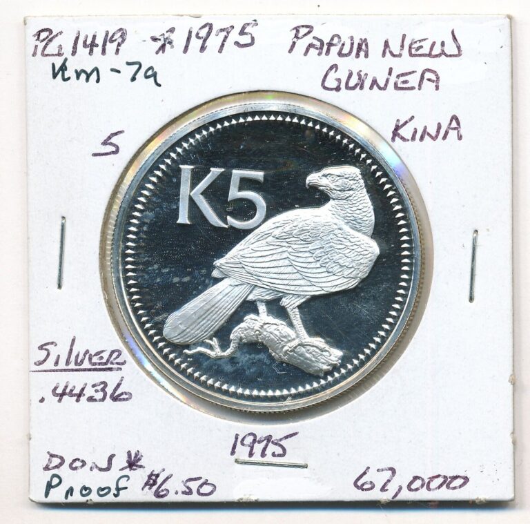 Read more about the article 1975 PAPUA NEW GUINEA PROOF SILVER 5 KINA COIN