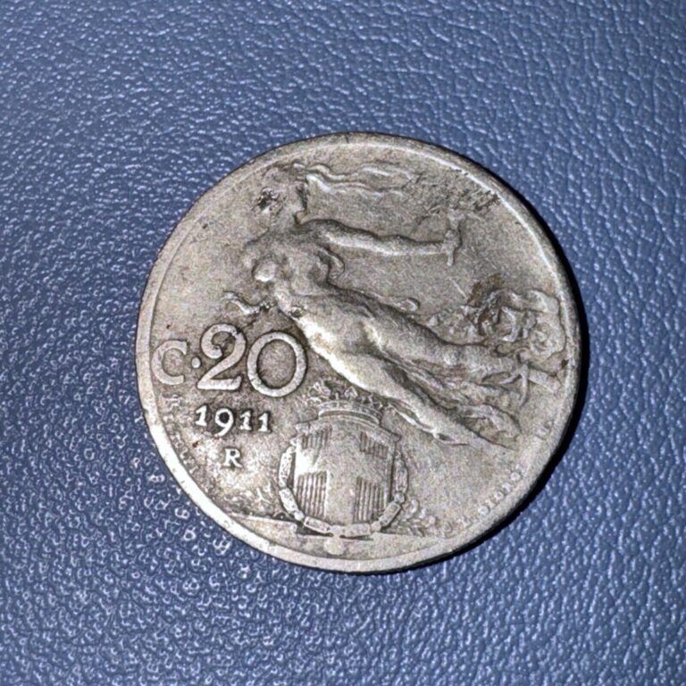 Read more about the article World Coins  Italy Coin  20 Centesimi 1911 Coin Flying Nude