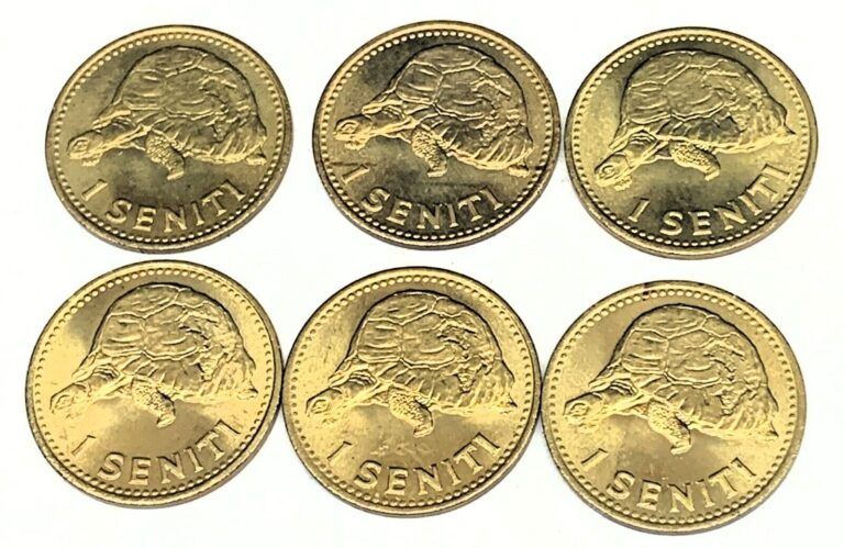 Read more about the article # C1615     TONGA   ONE SENITI   1967    COINS     ALL 6 COINS ARE ALIKE