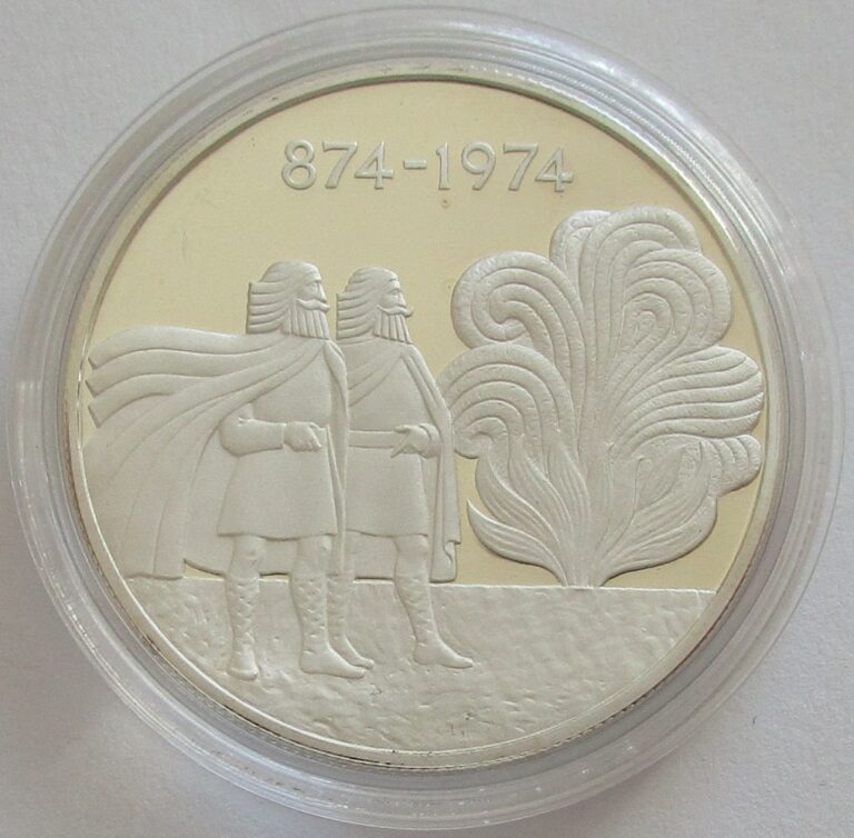 Read more about the article Iceland 1000 Kronur 1974 1100 Years Colonization Silver Proof