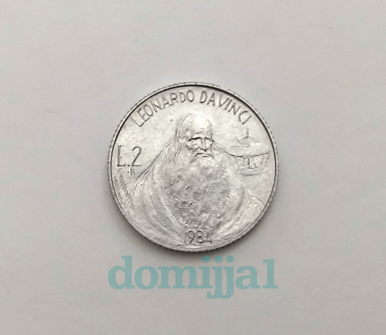 Read more about the article 1984 San Marino 2 Lire Coin  KM #160 Uncirculated / Leonardo Da Vinci