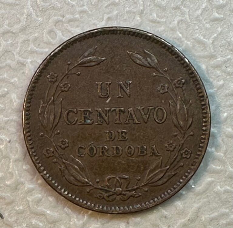 Read more about the article Nicaraguan Un Centavo de Cordoba Coin 1919 KM# 11