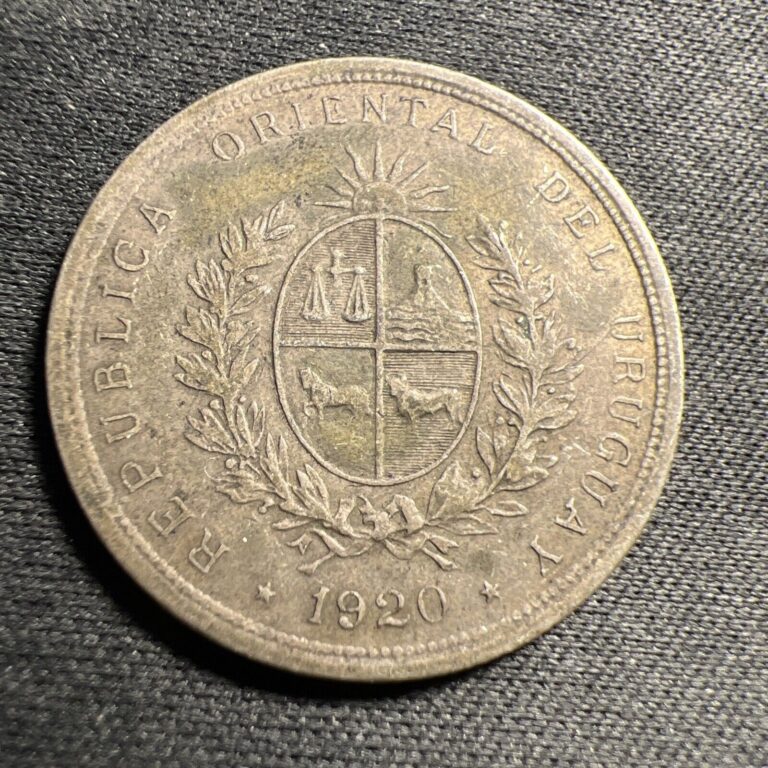 Read more about the article 1920 Uruguay 20 Centesimos Silver Coin Z3989