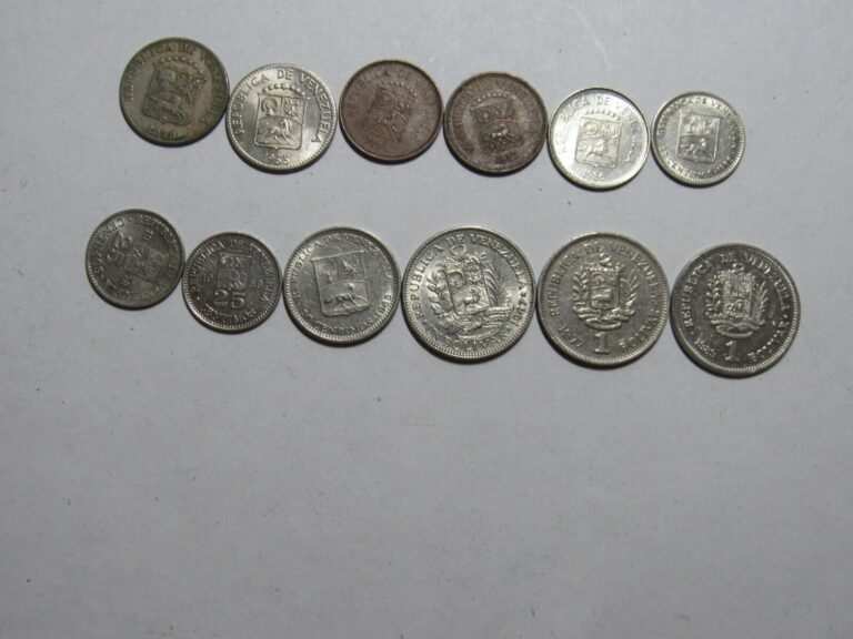 Read more about the article Lot of 12 Different Old Venezuela Coins – 1958 to 1989 – Circulated