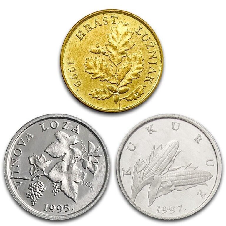 Read more about the article Croatia Set 3 Coins  1.2.5 Lipa  Random year  UNC