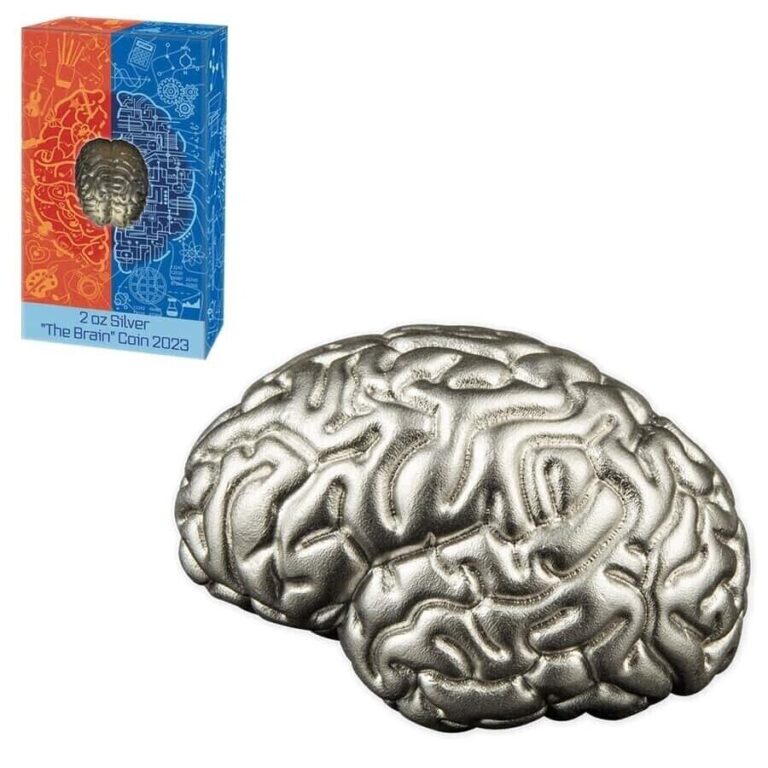 Read more about the article 2023 Samoa The Brain Shaped 2 oz Silver Coin – 1 499 Mintage