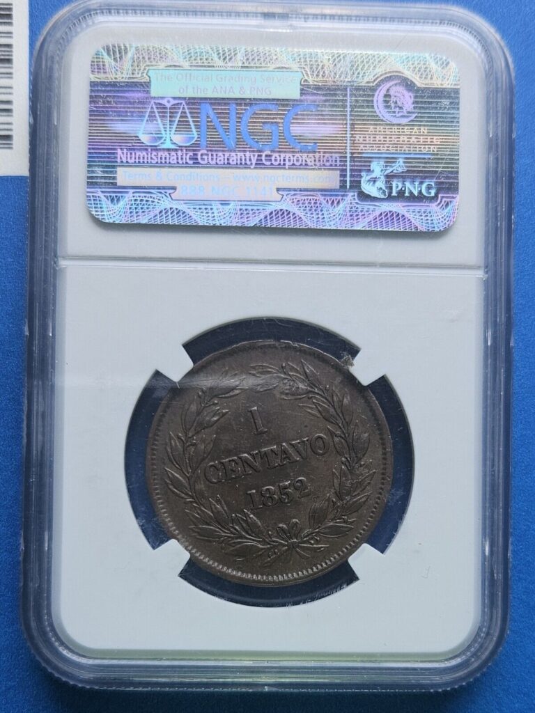 Read more about the article 1852 Venezuela 1 Centavo  NGC XF 45