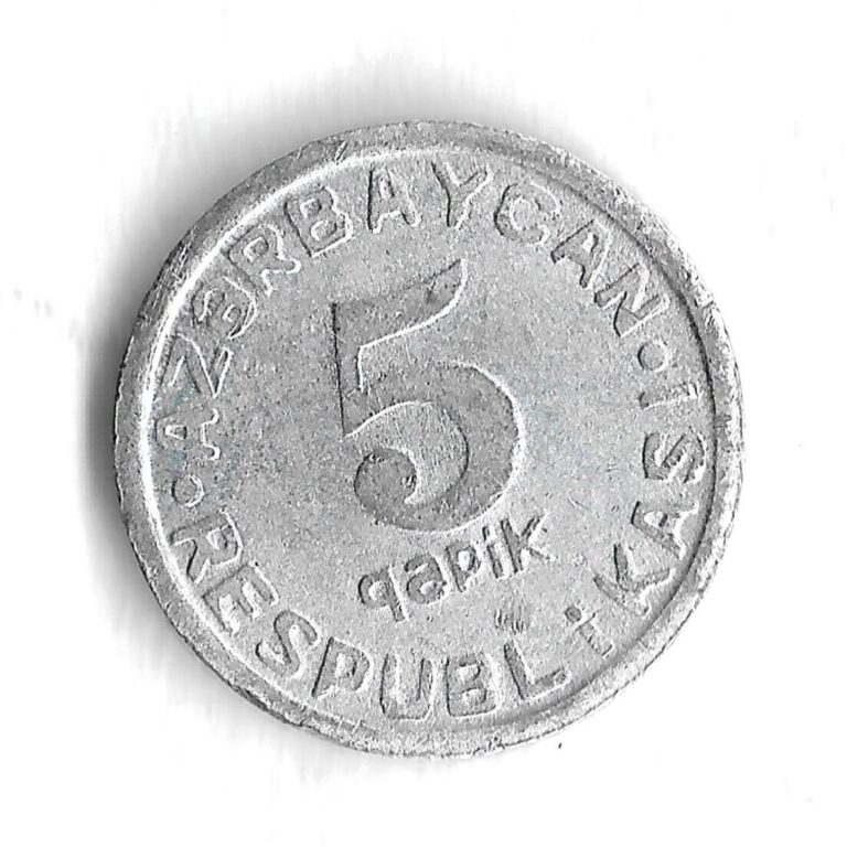 Read more about the article *Slightly Bent* 1993 Azerbaijan 5 Qapik World Coin – KM# 1a