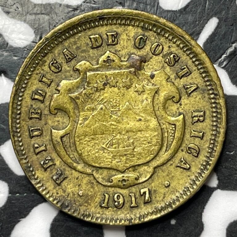 Read more about the article 1917 Costa Rica 10 Centavos Lot#JM7386 Scarce! KM#149.1