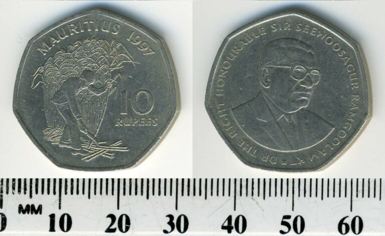 Read more about the article Mauritius 1997 – 10 Rupees Copper-Nickel Coin – Sir Seewoosagur Ramgoolam