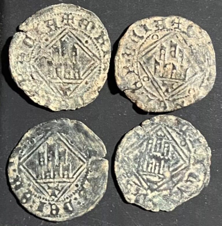 Read more about the article INTERESTING 1400s Blanca Coin Silver Billon Spanish Mints “Lion and Castle” 1 Coin