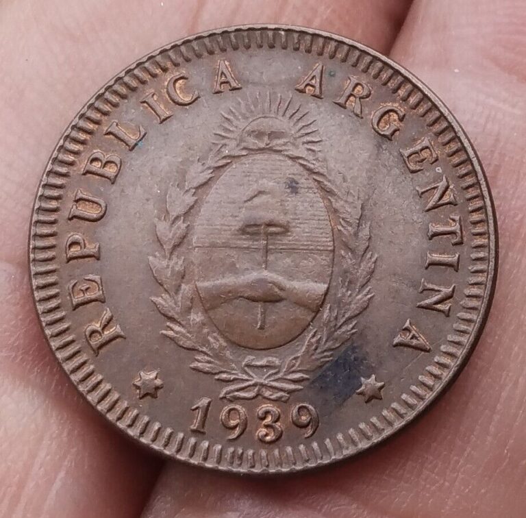 Read more about the article ARGENTINA 1939 2 CENTAVOS ANTIQUE BRONZE WORLD COIN