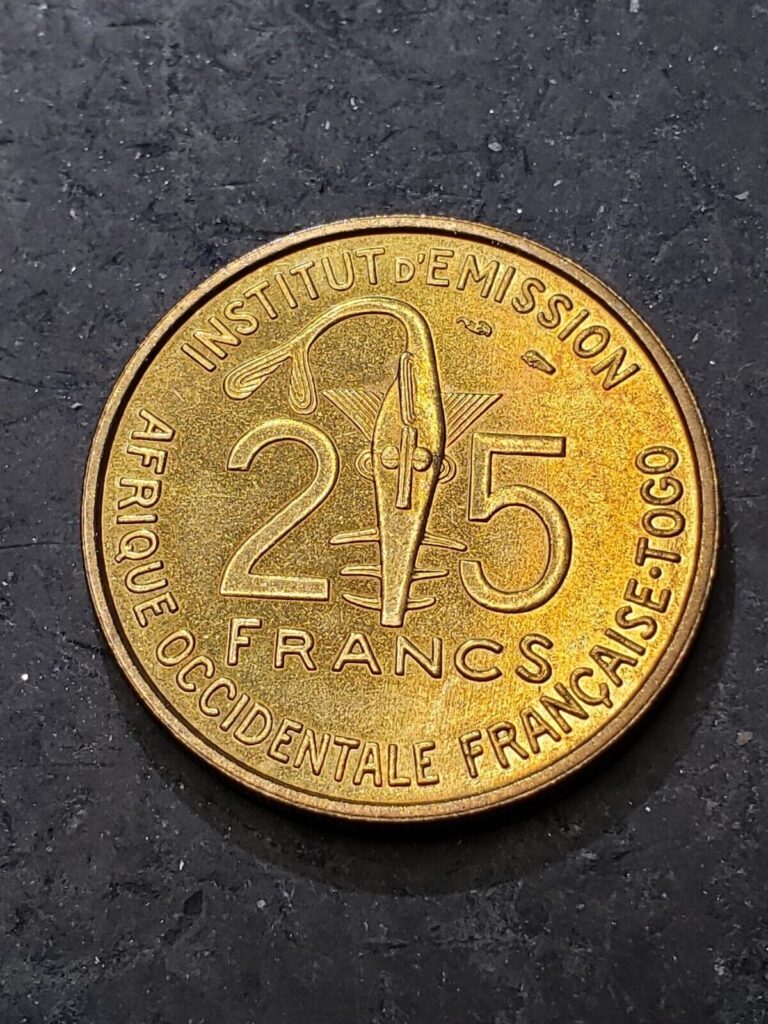 Read more about the article 1957 TOGO French West Africa 25 FRANCS COIN *****UNCIRCULATED*****