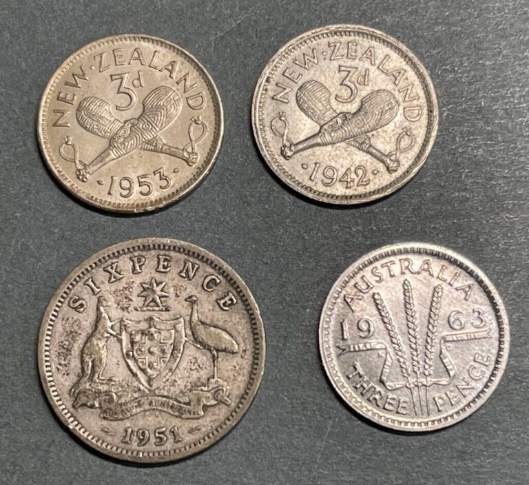 Read more about the article Australia and New Zealand 4 Silver Coins Lot