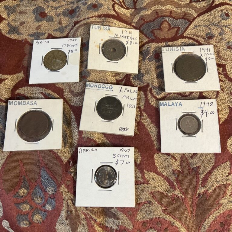 Read more about the article AH 1275 Morocco Abd al-Rahman  Dirham  Scarce!!!  And 6 Other Nice Coins