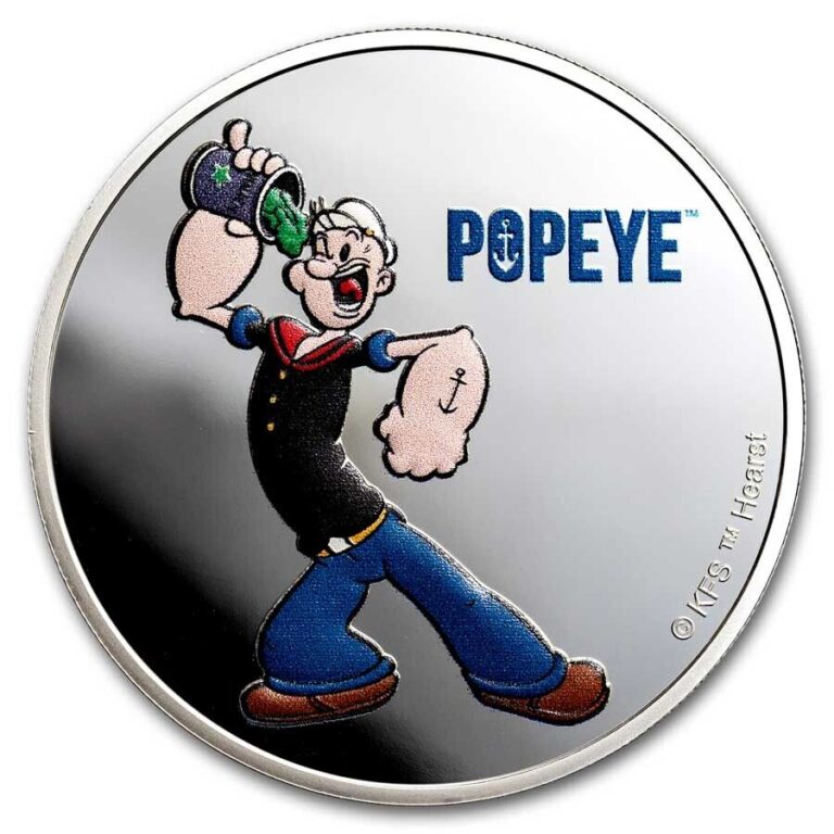 Read more about the article 2024 Fiji 1 oz Silver Popeye the Sailor Man Colorized