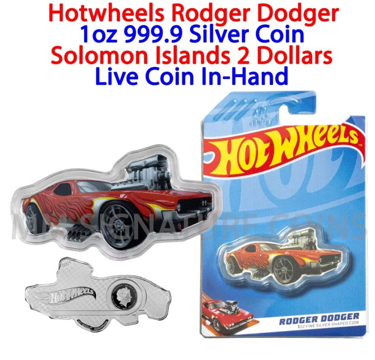 Read more about the article 2024 Solomon Islands Hot Wheels Rodger Dodger 1oz Silver Colorized Coin