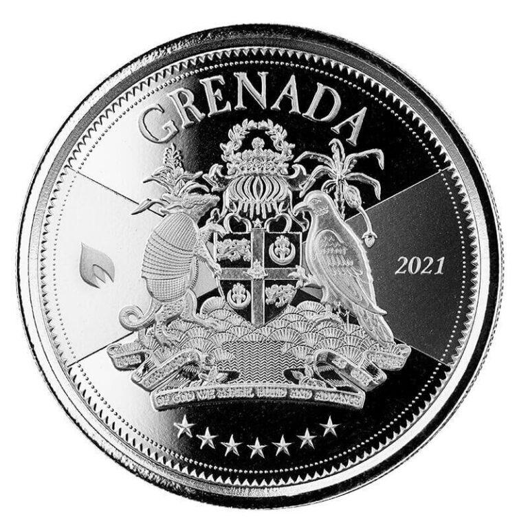 Read more about the article 2021 Grenada Coat Of Arms 1 oz 999 Silver $2 Dollar Coin Eastern Caribbean-SR373