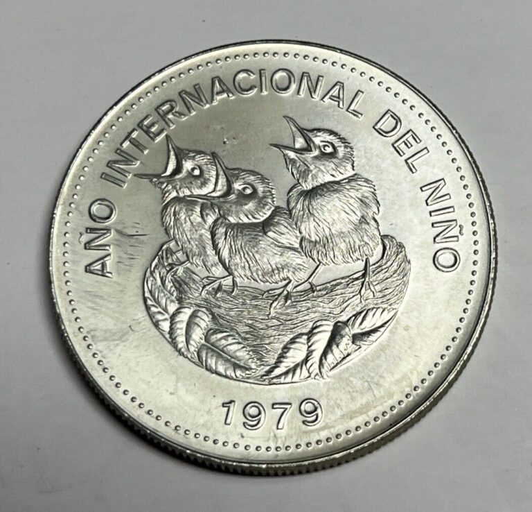 Read more about the article BU 1979 Costa Rica 100 Colones Sterling Silver Coin (Km# 206)  .925 Cien UNC