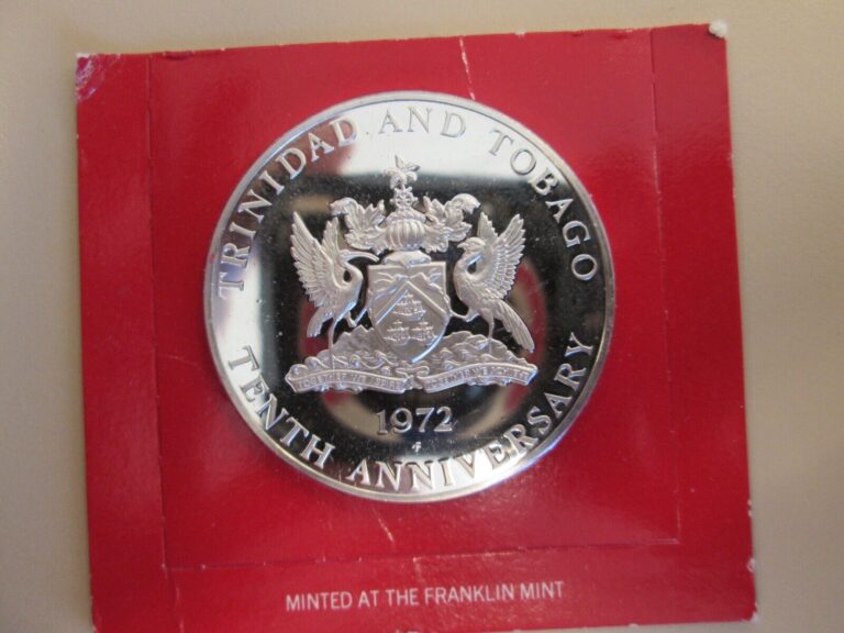 Read more about the article 1972 Trinidad and Tobago Proof 10 Dollar Silver Coin  10th Anniversary  KM# 16