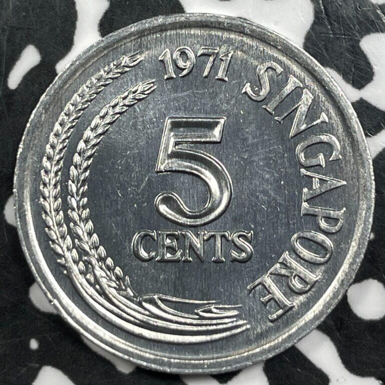 Read more about the article 1971 Singapore 5 Cents (12 Available) High Grade! Beautiful! (1 Coin Only)