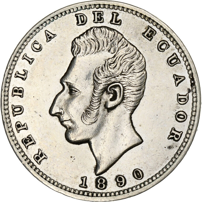 Read more about the article [#1211965] Ecuador  Sucre  Un  1890  Lima  Silver  AU  KM:53.3