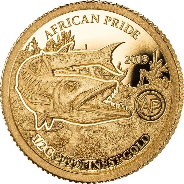 Read more about the article 2019 Ivory Coast .9999 Gold Proof Coin Barracuda Fish African Fauna Wildlife WWF