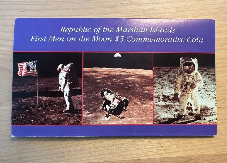 Read more about the article 1989 Marshall Islands FIRST MEN ON THE MOON Uncirculated Sealed $5 Coin Set