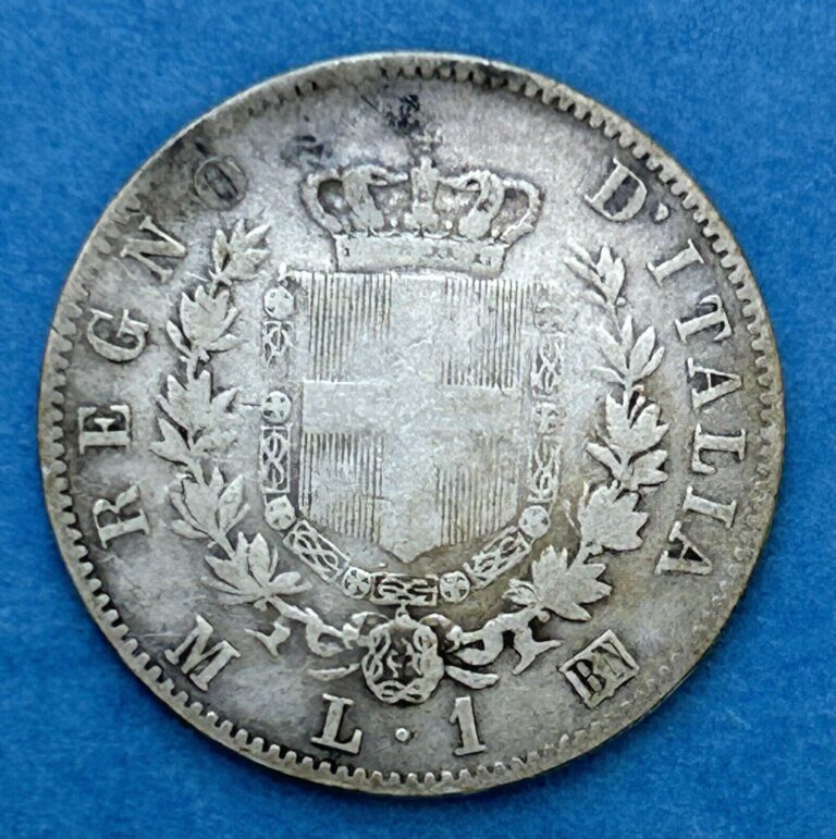 Read more about the article 1863 M BN Italy 1 Lire Silver Coin