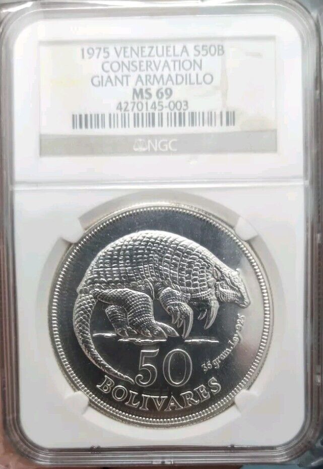 Read more about the article Venezuela 50  Bolivares 1975 Armadillo Top Pop