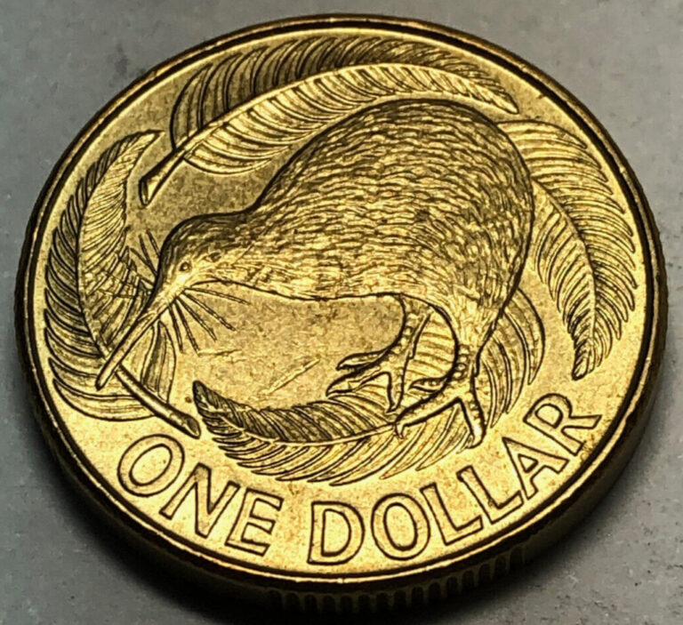 Read more about the article 1991 Elizabeth II New Zealand Crown One Dollar Kiwi Fern Coin