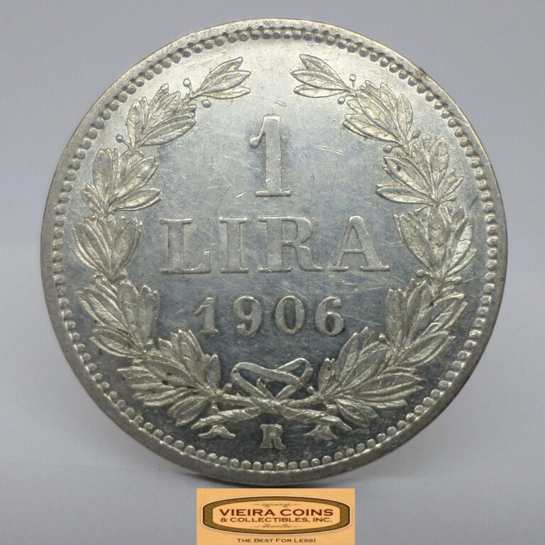 Read more about the article 1906-R San Marino Silver 1 Lira  RARE  Mintage of 30 000 Coins – #C34624NQ