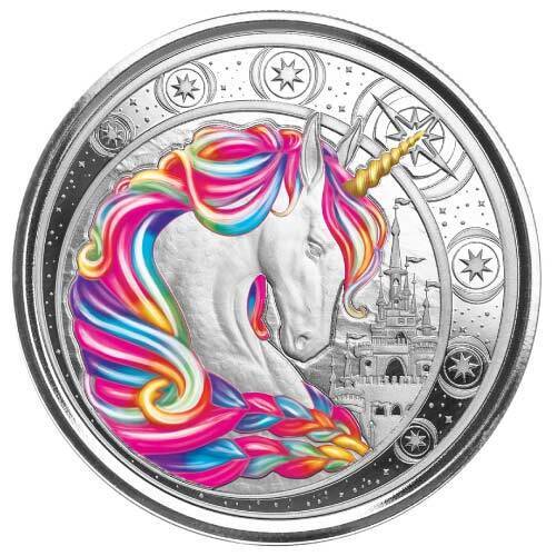 Read more about the article 2023 Silver 1 oz Ghana Unicorn “Blossom” Rainbow Colored Coin