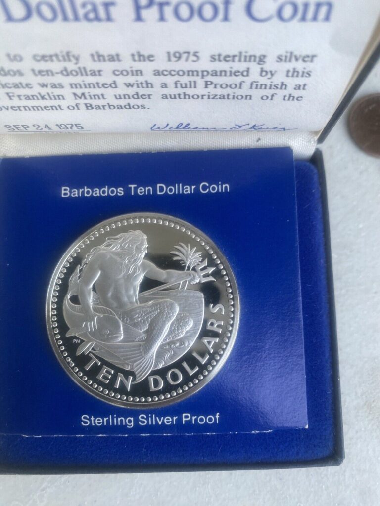 Read more about the article 1976 Barbados Silver $10 Proof Coin  Sealed in Original Holder with Certificates