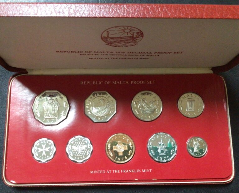 Read more about the article 1976 REPUBLIC OF MALTA PROOF 9 COINS SET!