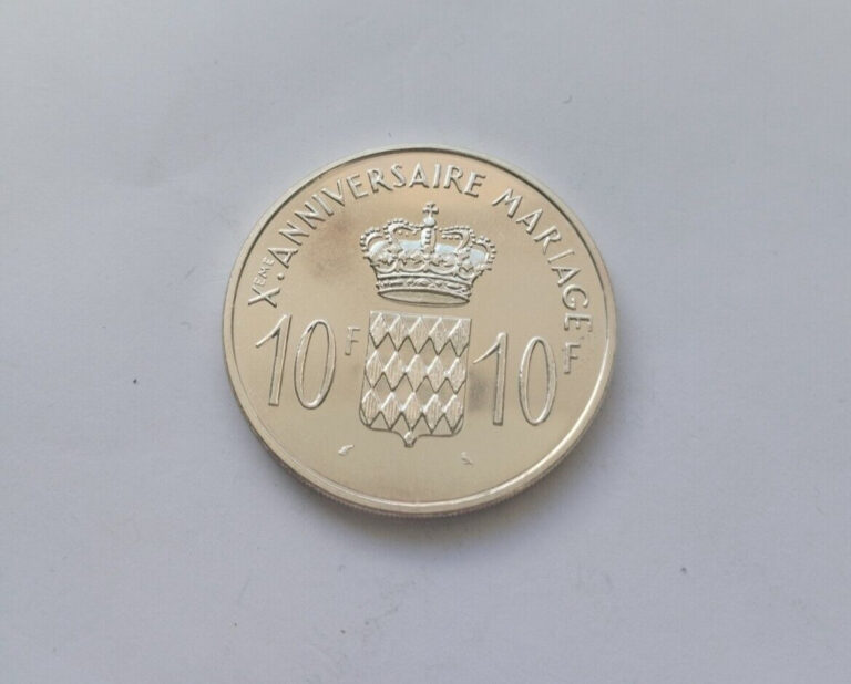 Read more about the article Monaco 10 Francs 1966 Silver Coin 10th Wedding Anniversary