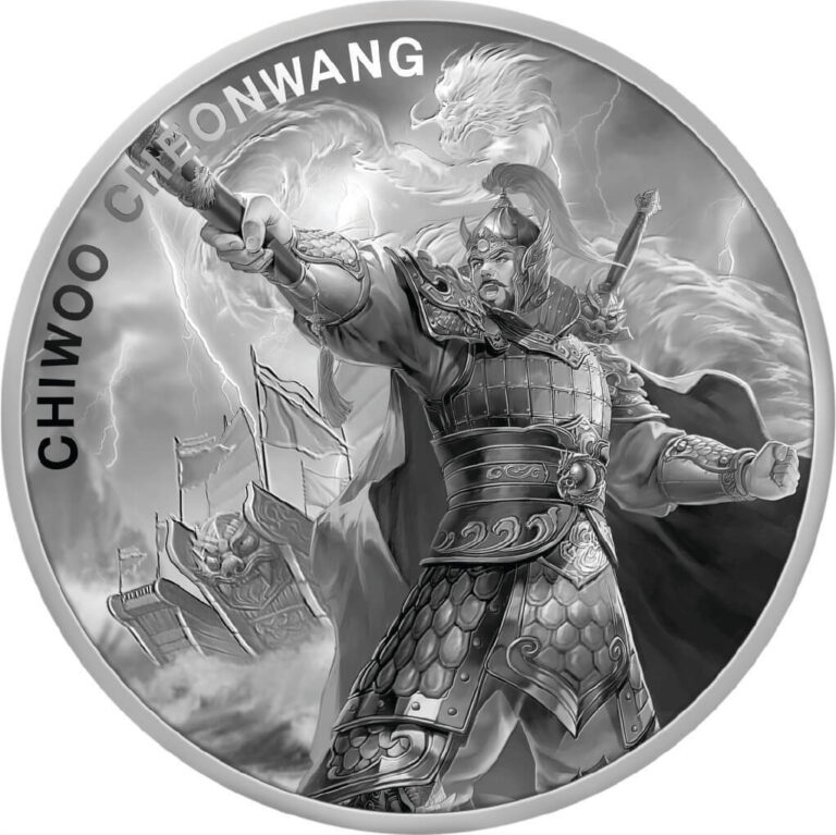 Read more about the article 2024 South Korea Year of the Dragon Chiwoo Cheonwang 1 oz Silver BU Coin