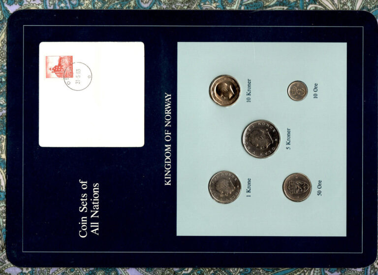 Read more about the article Coin Sets of All Nations Norway UNC 1983 1 5 10 Kroner 10 50 Ore