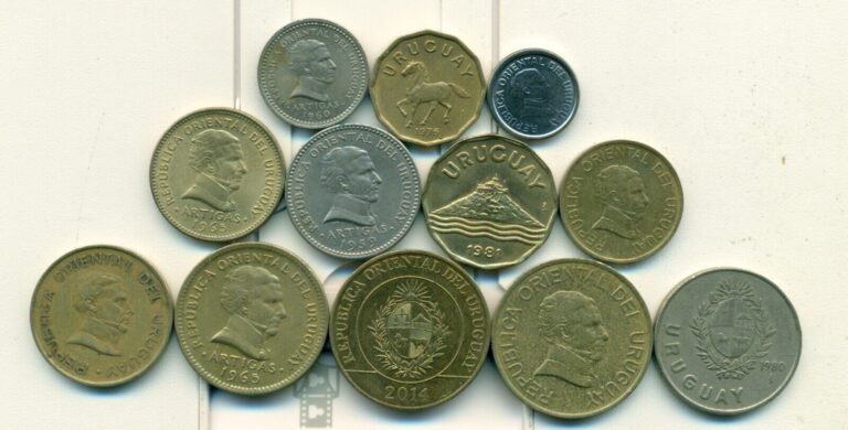 Read more about the article 12 DIFFERENT COINS from URUGUAY (12 TYPES/6 DENOMINATIONS/1959-2014)