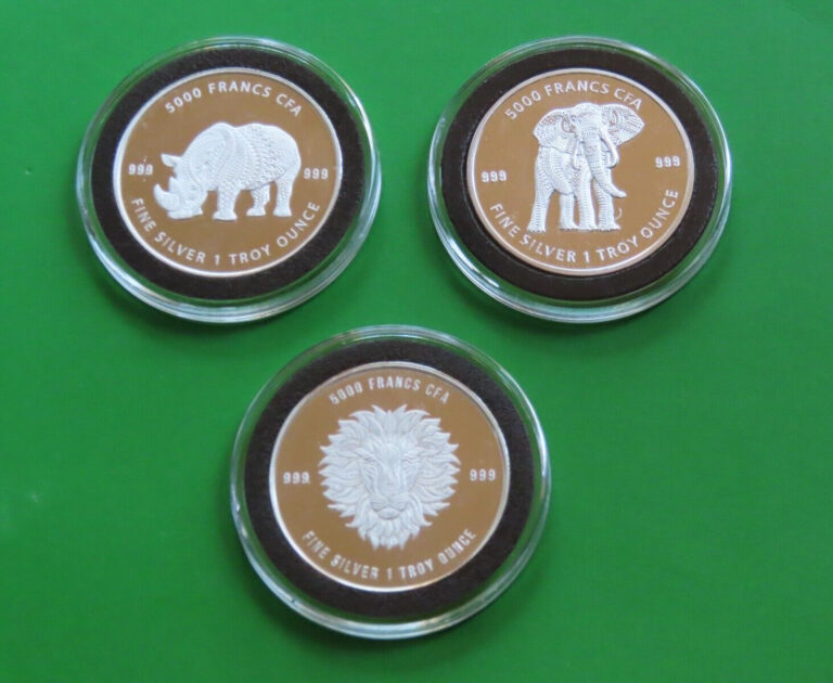 Read more about the article 2018-2019 THREE Chad Mandala Series – 1 oz Silver Coins (Lion/Rhino/Elephant)