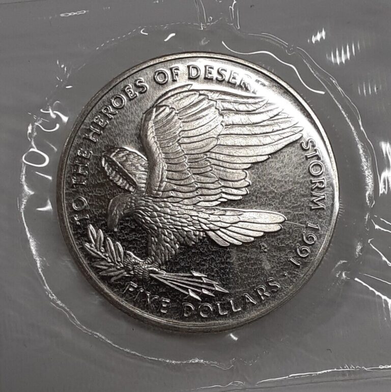 Read more about the article 1991 Marshall Islands $5 Commemorative Heroes of Desert Storm  BU Coin