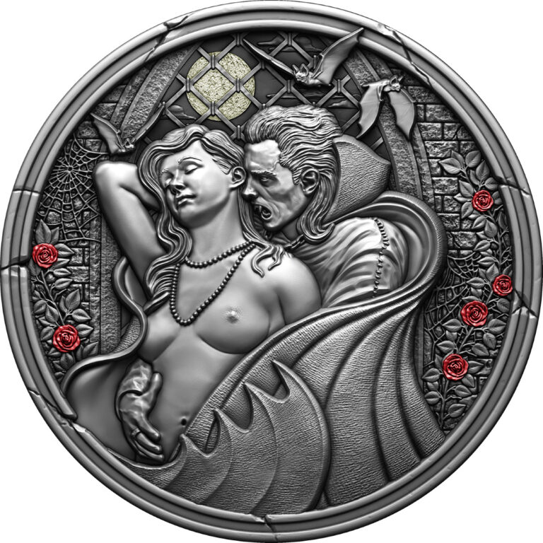 Read more about the article 2024 Cameroon Midnight Seduction 2 oz Silver High Relief Antiqued Coin