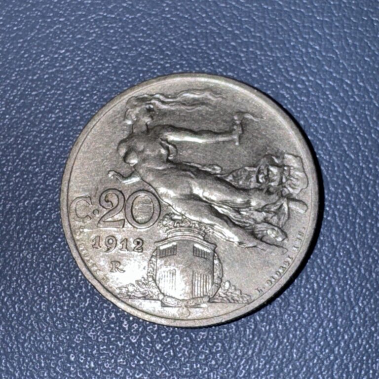 Read more about the article World Coins  Italy Coin  20 Centesimi 1912 Coin Flying Nude