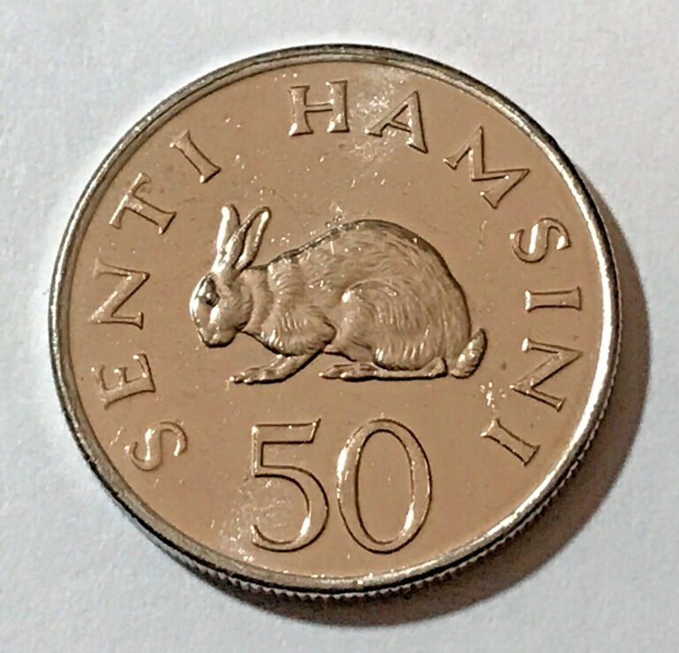 Read more about the article 1990 Tanzania Coin 50 senti Hare Rabbit Bunny Leporidae Poelagus Animal Wildlife