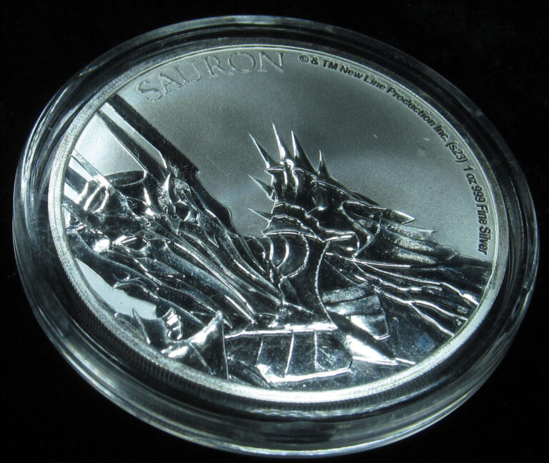 Read more about the article 2023 New Zealand NIUE 1 oz .999 Pure Silver Coin SAURON LORD OF THE RINGS 50 000