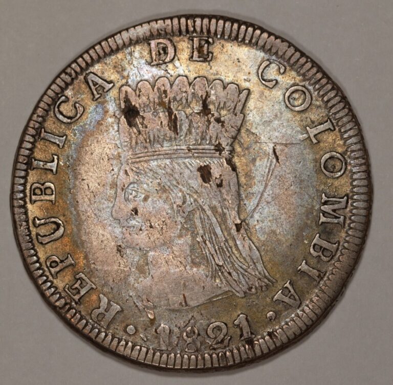 Read more about the article 1821 BA-JF Gran Colombia Indian Cundinmarca 8 Reales High Grade! #CTE4